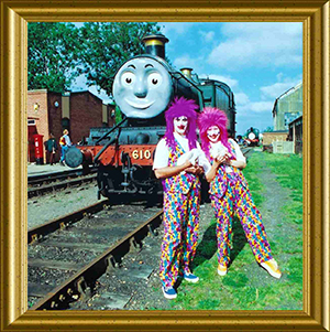 Razamatazz Clowns with Thomas Tank Engine